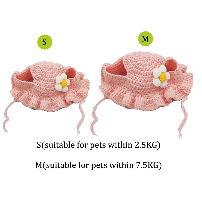 Hand-made Cat Hat Elastic Woven Cap Pet Hat Puppy Kitten Headwear Knitted Hat Party Photo Shoot Props Decoration Cat Accessories - Image 3