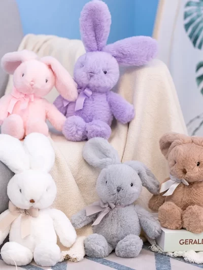 Cute Cartoon Bow Tie Rabbit Doll Baby Soft Plush Toys For Children Bunny Sleeping Mate Stuffed Plush Animal Toys Infants