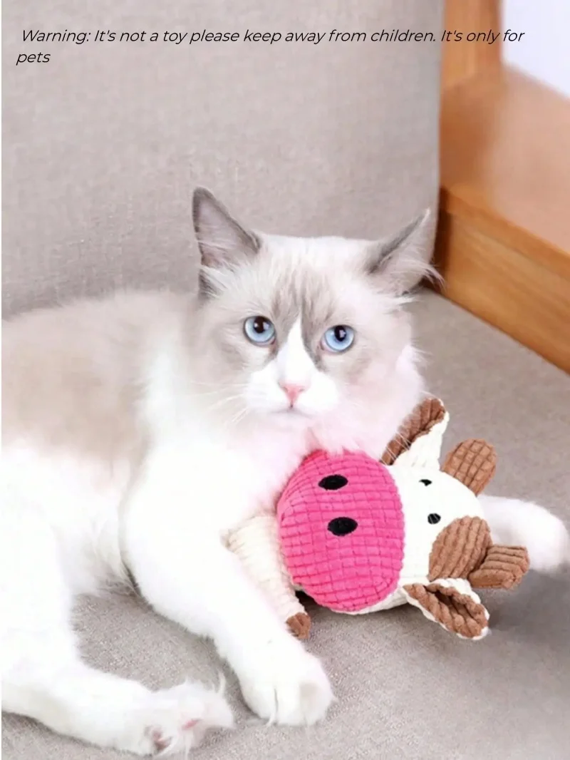 Cute Plush Pet Toys Cow Animal Plush Toys for Dog and Cat Interactive Plush Dog Toys Durable Puppy teething chewing Toys - Image 8