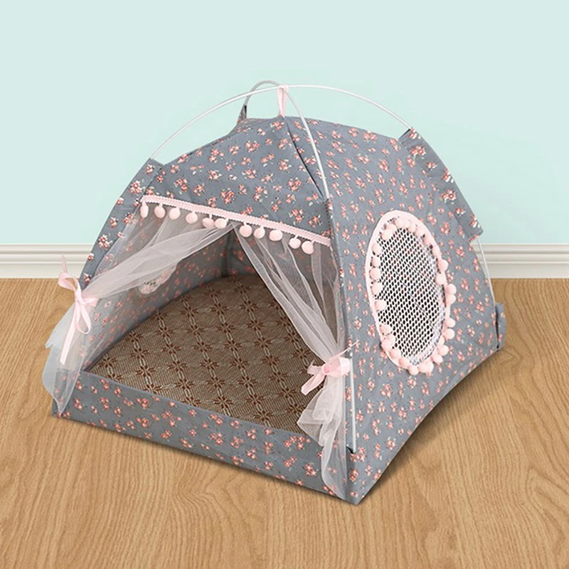 Cat Bed Foldable Cats Tent Dog House Bed Kitten Dog Basket Beds Cute Cat Houses Home Cushion Pet Kennel Products Sweet Princess - Image 7