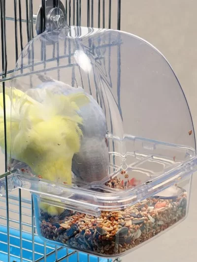 Bird Feeder for Budgerigar Canary Parrot Finches Parakeet Seed Container Grade Plastic Easy to Install Durable