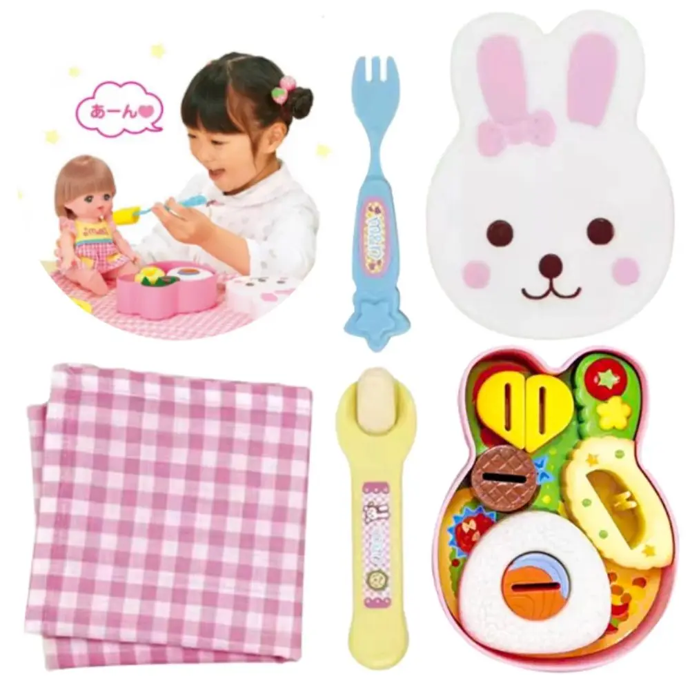Rabbit Shape Food Feeding Toy Pretend Play Simulation Model Lunch Box Pudding Toy Kawaii Role Play Play House Toys Kids Toy - Image 2