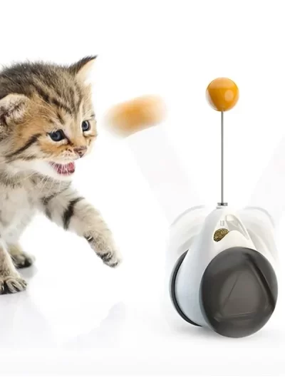 Funny Interactive Smart Toys for Cat, Kitten, Gatos - Unblocking Self - healing Balance Swing Car Pet Cat Toys