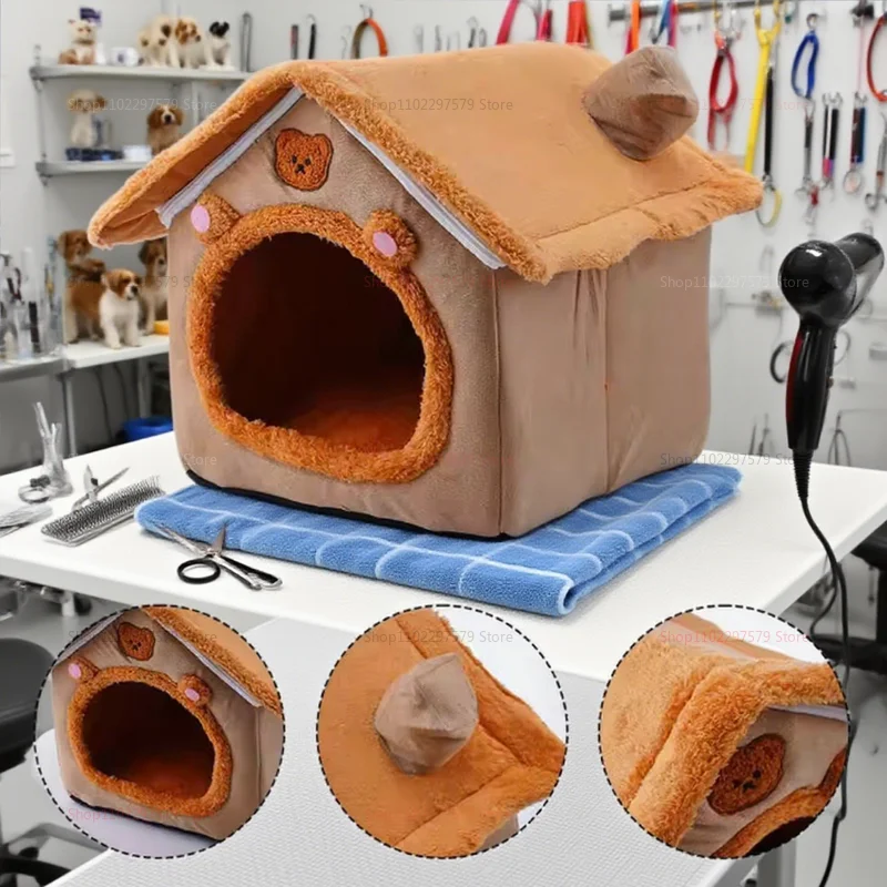 2025 New Four Seasons Cat Nest and Warm Dog House Soft Removable Winter Bed Cozy Pet Hideaway Comfortable Pet Sleeping Seat - Image 3
