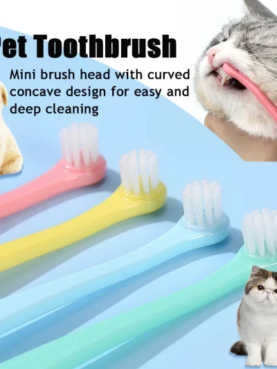 Dog Toothbrush Dog Teeth Cleaning Small Head Brush for Dogs Teeth Mouth Cleaning Tools Pet Grooming Cat Toothbrush Pet Supplies
