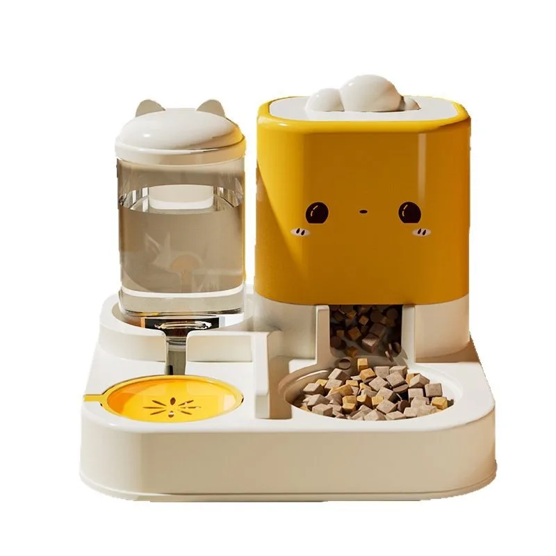 Cute Smiling Cat Automatic Feeder And Water Dispenser Pet Supplies Feeding Organizer Suitable for Cats And Small Dogs - Image 9