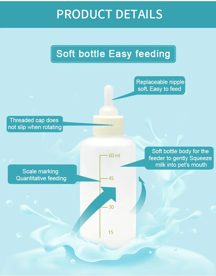 Pet Feeding Bottle Dog Puppy Newborn Dog Dog Cat Kitten Feeding Bottle Teddy Small Pacifier Pet Supplies - Image 11