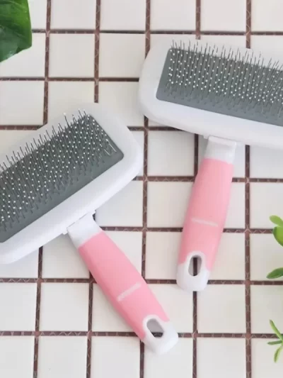 Dog Cat Hair Brushes - Pet Needle Combs With Non-Slip Handle,Small Medium Size,Hair Removal Knotting Comb,Pet Grooming Supplies