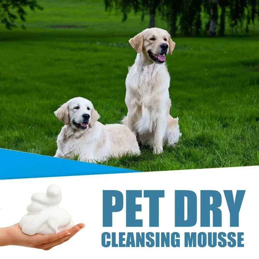 Waterless Cat Dog Shampoo No Rinse Dogs Cats Cleaning Mousse Pet Grooming Supplies for Safe Bathless Cleaning Odor Eliminator - Image 8