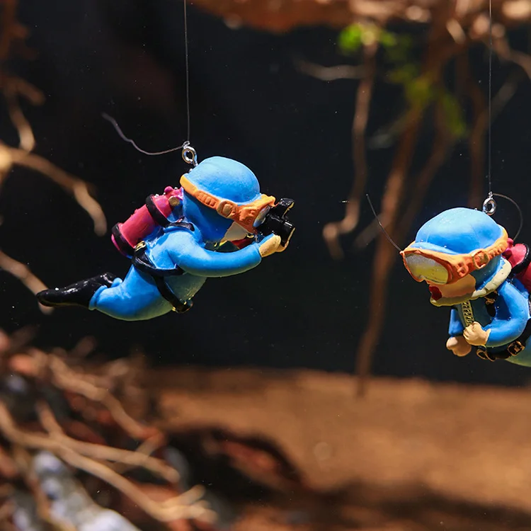 Fish Tank Decoration Resin Landscaping Small Ornaments Mini Diver Glow Aquarium Decor Floating Ball Aquarium Accessories - Image 19