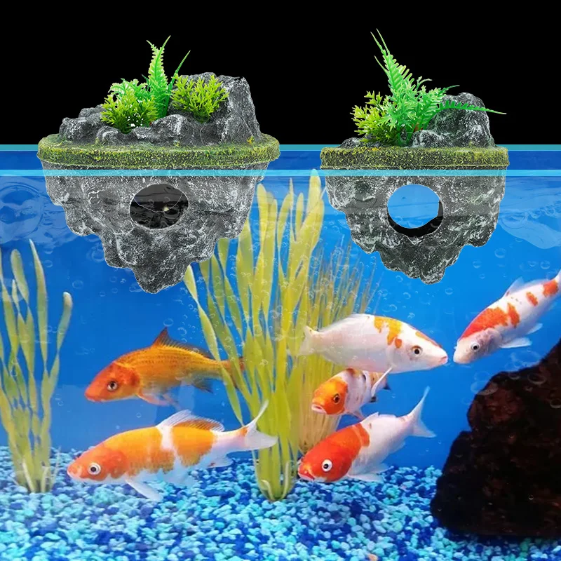 1pcs Suspended Island Fish Tank Decorative Creative Floating Stone Simulation Aquarium Decoration Ornaments Aquarium Accessories - Image 7