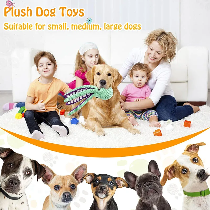 Large Squeaky Pet Dog Toy-Plush Dog Toys with Soft Fabric for Small Medium Large Dogs Daily Companionship, Training Reward Gift - Image 3