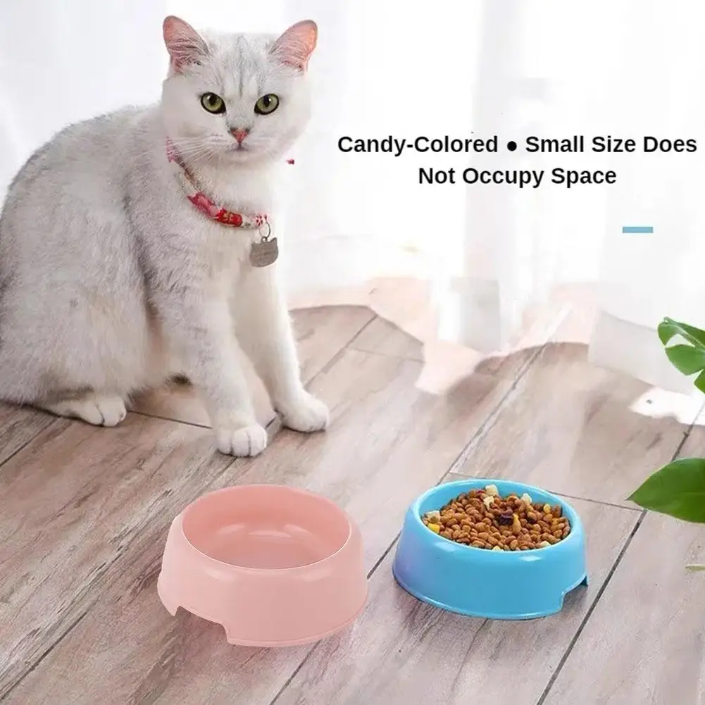 Pet Supplies Candy Colored Plastic Dog Bowl Cat Bowl Bowl Pet Cat Tableware Bowl Bowl Single Small T7Y6 - Image 16