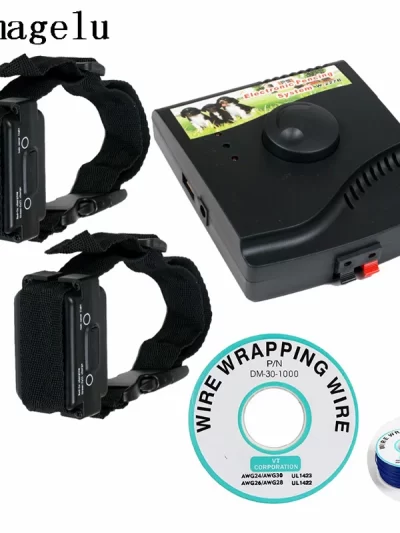 Waterproof Rechargeable Electronic Dog Fence Dog Training Collars Shock Collar Pet Containment System with Electric Transmitter