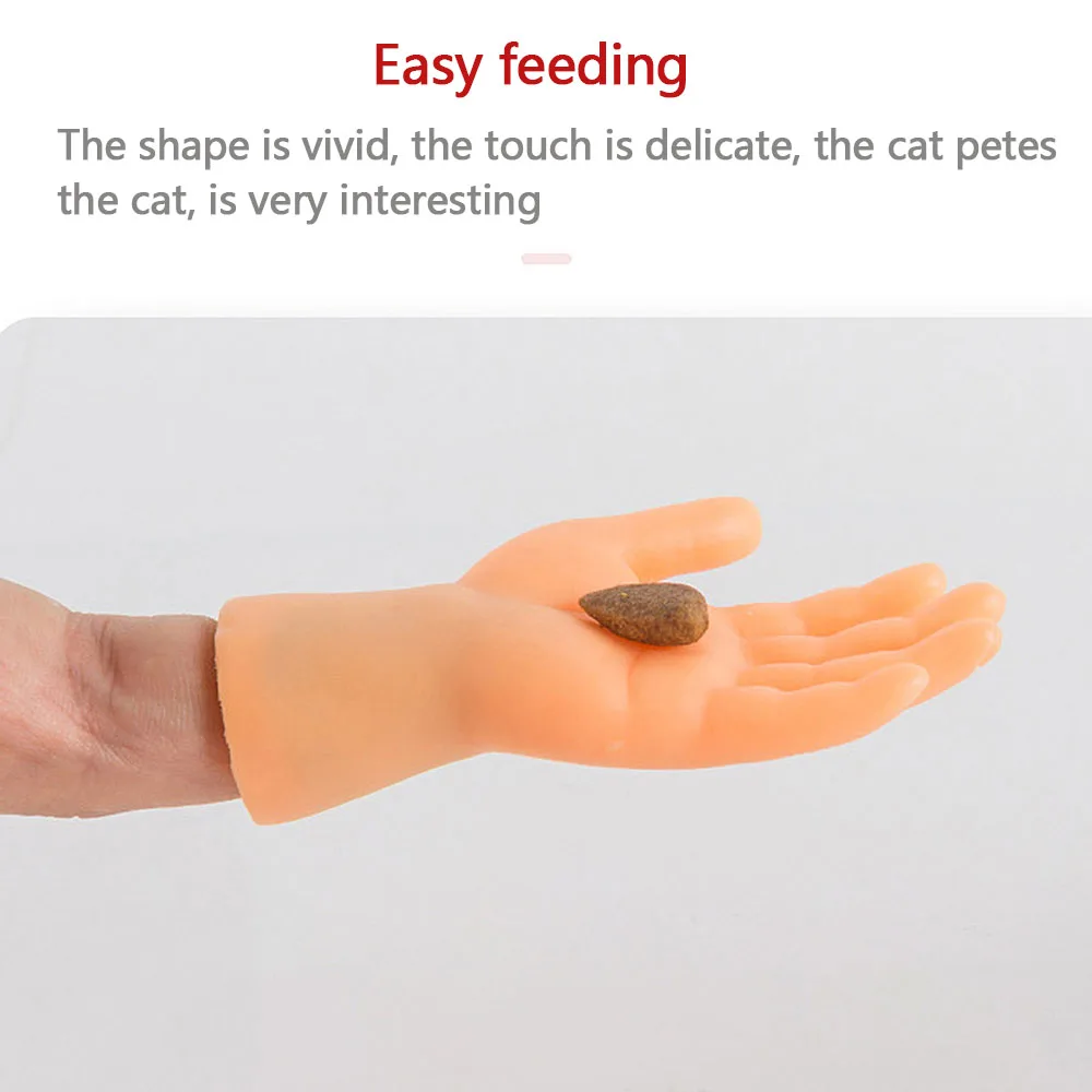 Adult Kid Novelty Toys Funny Mini Hands Creative Finger Fidget Toys Simulation Soft Small Hand Tease the Cat Pet Toy Simulation - Image 13