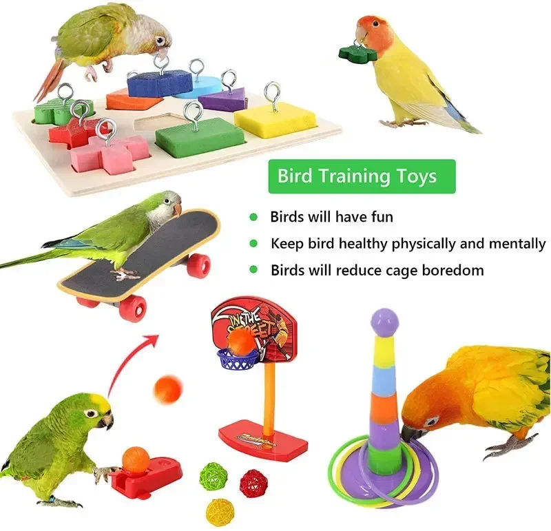 Parrot Toy Set, Bird Supplies, Bird Supplies, Ferrules, Bird Toy Combination Set - Image 12