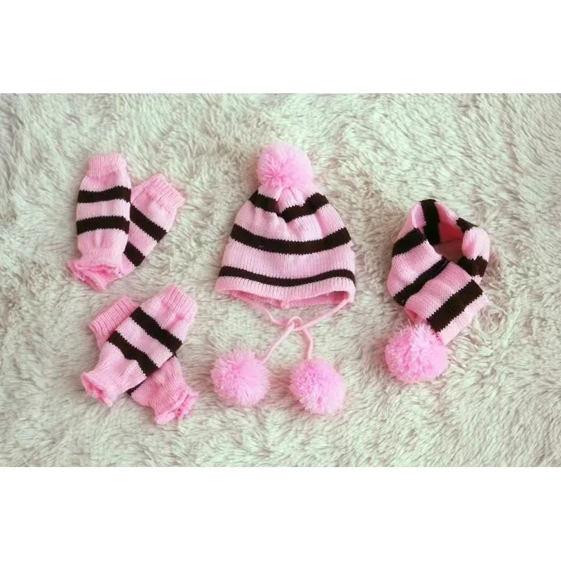 Winter Pet Puppy Accessories For Dogs Knitted Striped Hats Scarf Socks Little Small Big Animals Yorkshire Chihuahua Cat Products - Image 14