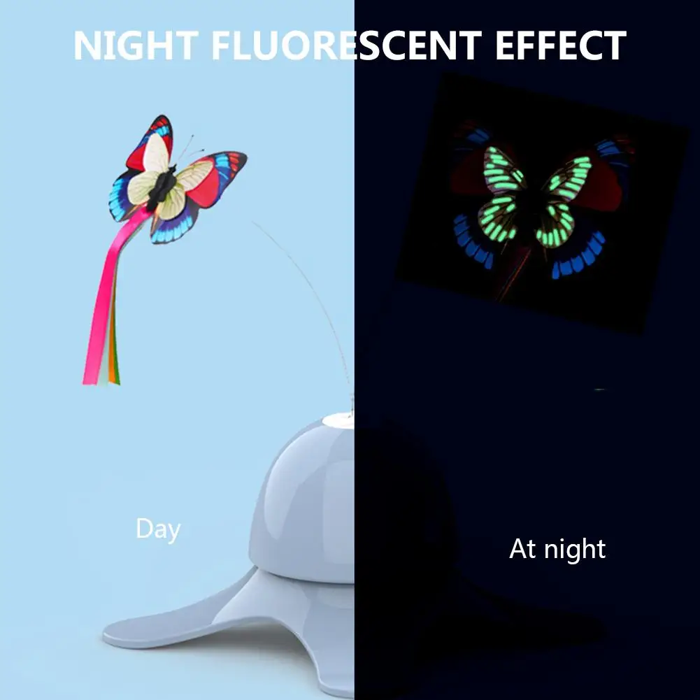 Electronic Pet Cat Toy Smart Automatic Funny Cat Exercise Toy Electric Rotating Kitten Toys Butterfly Cat Stick Interactive Toy - Image 3