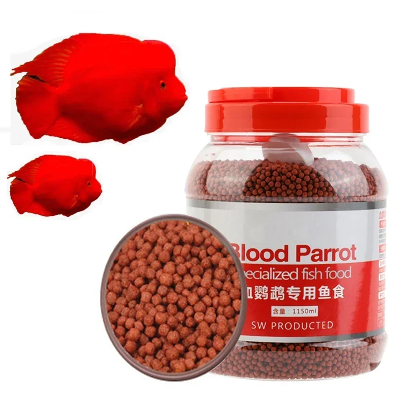 500g/Bottle Blood Parrot Fish Food Intense Red Enhancing Fast Coloring Snapper Fish Food Feeding Fish Supplies - Image 5