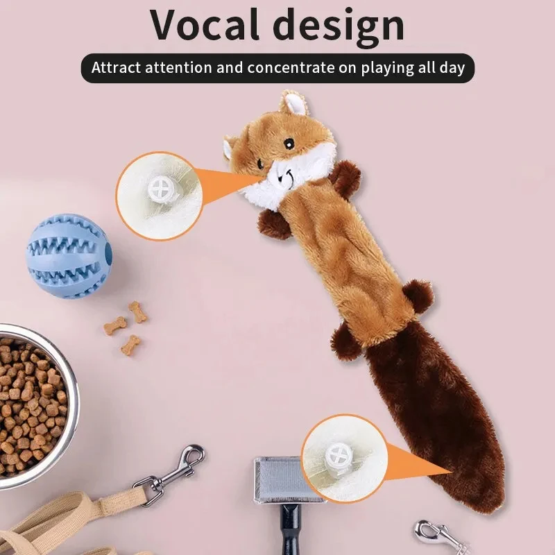 Pet Puppy Supplies Dogs Bite Resistant Sound Toys No Stuffing Plush Squeaky Dogs Chew Toy for Small Medium Large Breed Chewers - Image 4