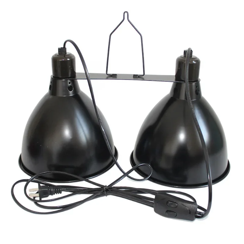 Reptile Glow Light Clamp Lamp 8.5 Inch Glow Reflector Dome Dual Reptile Heat Light Fixture For Glass Reptile Enclosure - Image 2