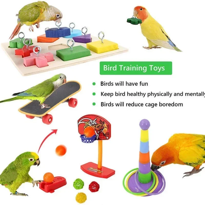 Parrot Toy Set, Bird Supplies, Bird Supplies, Ferrules, Bird Toy Combination Set - Image 2