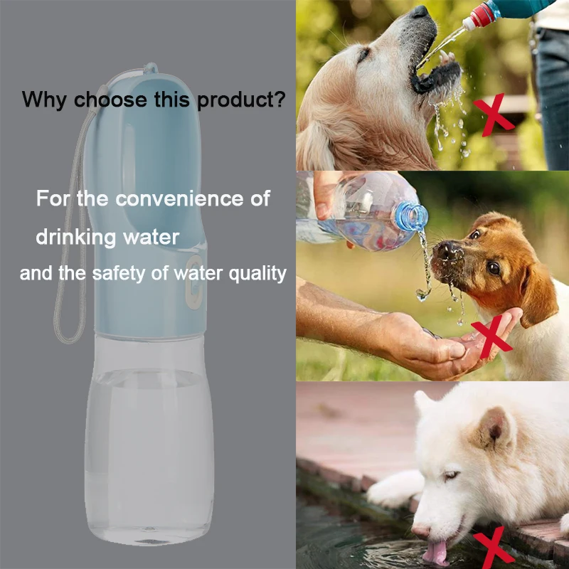 Portable Pet Dog Water Bottle For Small Big Dogs Cats Outdoor Travel Puppy Drinking Bowl Water Dispenser Chihuahua Pug Supplies - Image 5