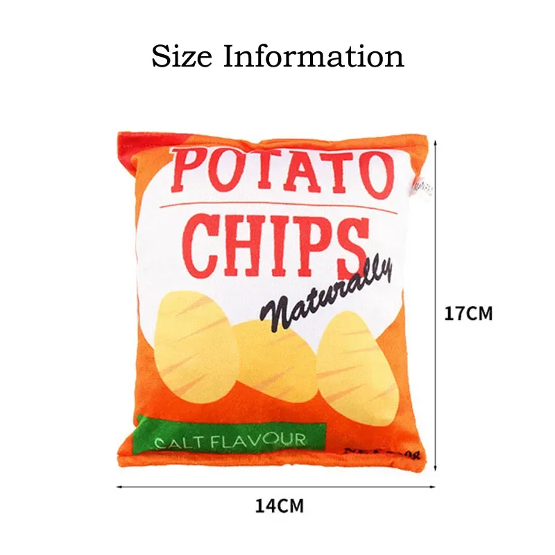 Funny Dog Toys Crisps Plush Filled Pets Squeaky Chew Toy Bite-resistant Sounding Paper Toys For Small Medium Pets Supplies - Image 6