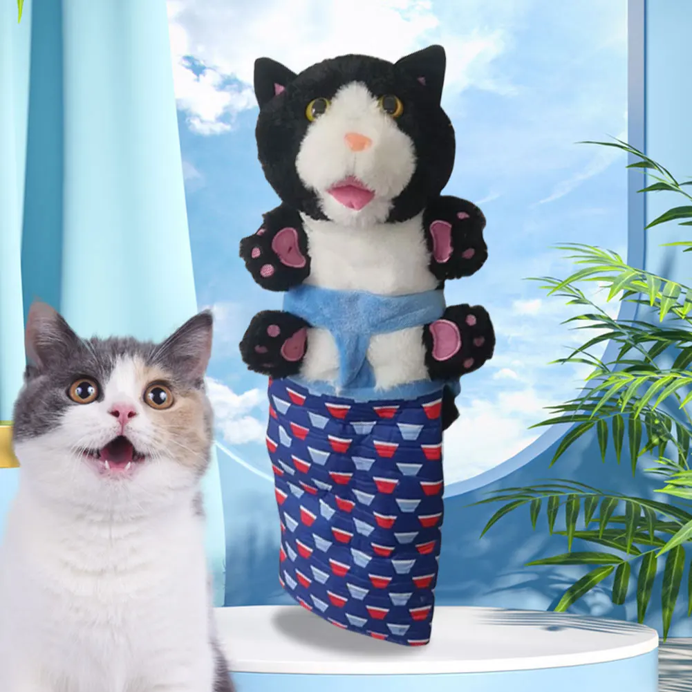 Cats Puppet Wrestler Cat Wrestling Toy Puppet Interactive Hand Puppet for Indoor Cats Kids Pretend Play and Dog Toys - Image 9