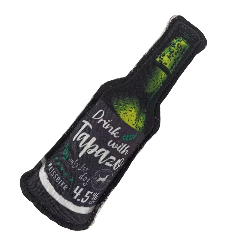 Pet Filled Toys For Dogs Funny Plush Dog Toys Featuring Tapazo Weissbire Beer Bottle With Squeaky Sound Chew Interactive Toy - Image 7