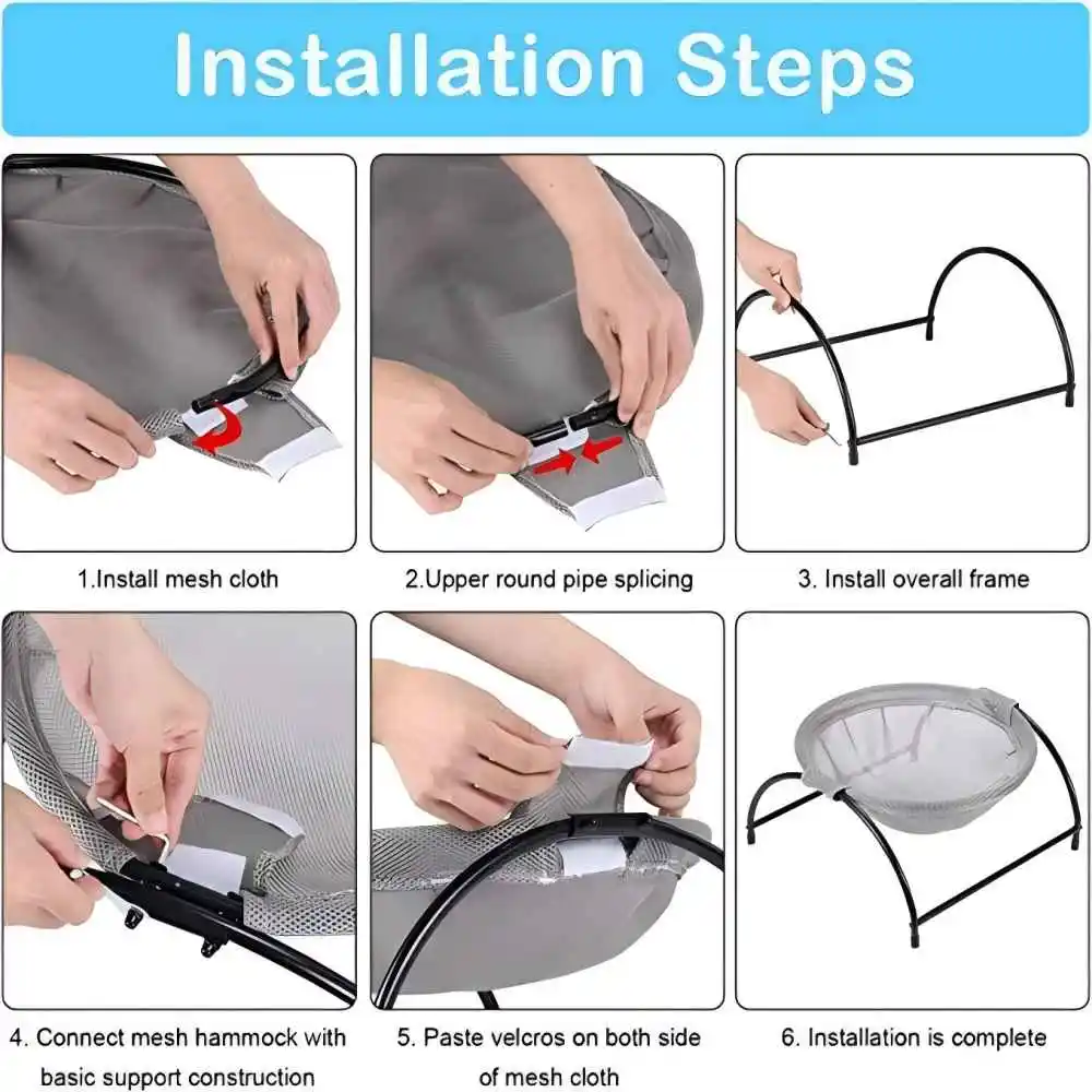 Cat Hammock Bed Dog Standing Bed Deep Sleeping Bed For Small Medium Cats Detachable And Easy to Clean Pet Mats - Image 5