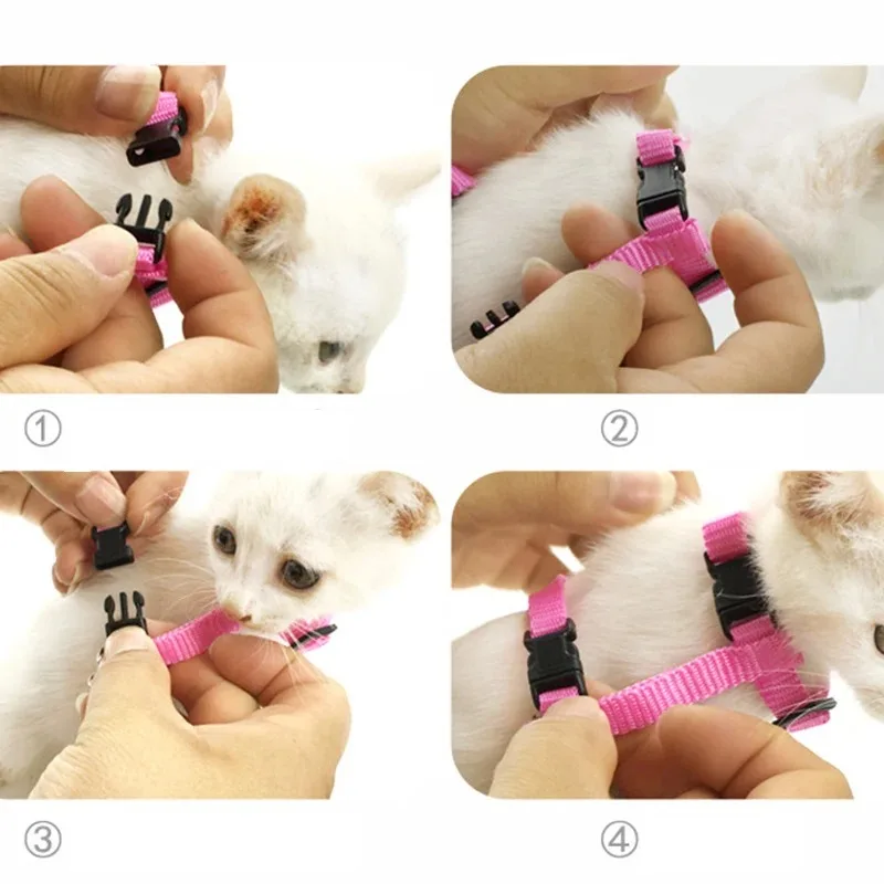 Cats Supplies Goods Kittens Accessories Pets Collar, Harness, Leash Pet Products Breast-band Kitten Things For Cat - Image 2