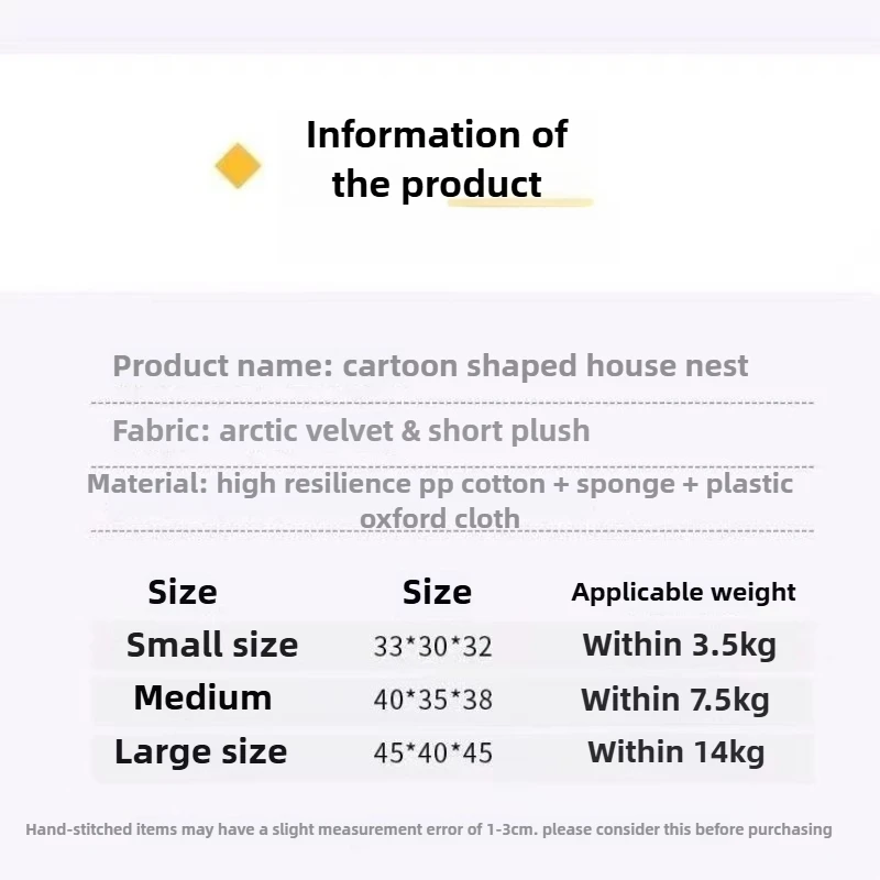 Dog House Indoor Foldable Cat House Kennel Bed Mat with Cushion for Small Medium Large Dogs Cats Warm Cat Nest Puppy Cave Sofa - Image 6